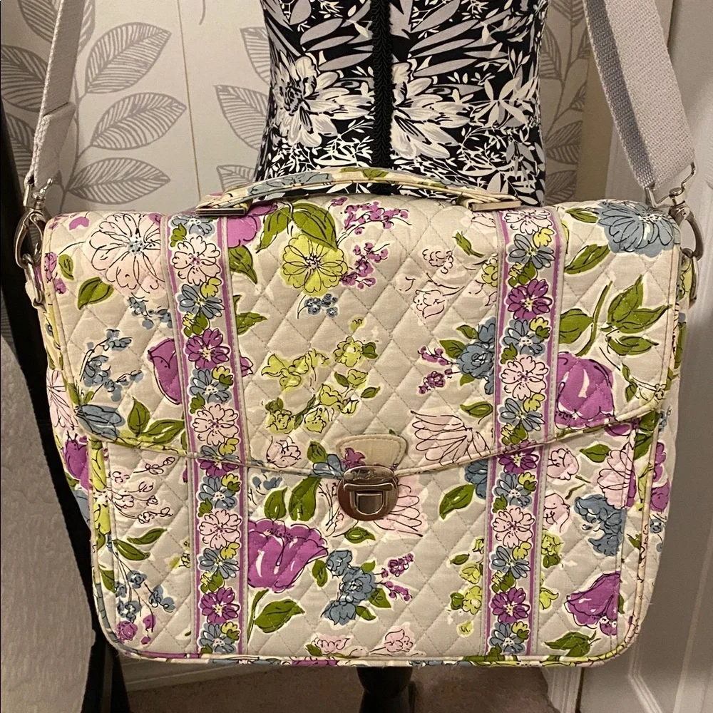 Retired Vera Bradley Watercolor messenger laptop crossbody bag